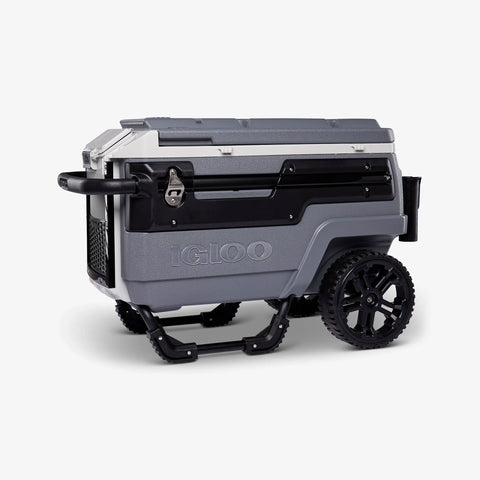 Angle View | Trailmate Journey 70 Qt Cooler::Gray/Black::THERMECOOL™, eco-friendly insulation