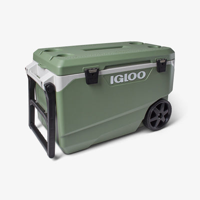 Angle View | ECOCOOL Latitude 90 Qt Roller Cooler::::