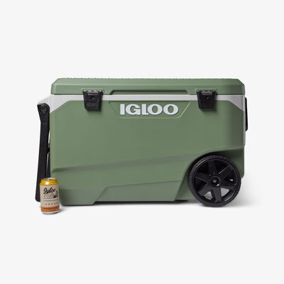Size View | ECOCOOL Latitude 90 Qt Roller Cooler::::Holds up to 137 cans