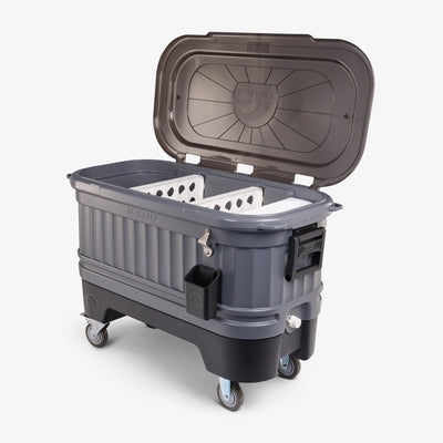 Open View | Party Bar 125 Qt Cooler::Carbonite::Elevated base