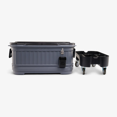 Base View | Party Bar 125 Qt Cooler::Carbonite::Side handles & removable base