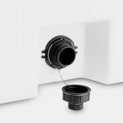 Drain Plug View | Leeward 50 Qt Cooler
