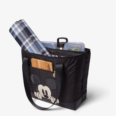 Open View | Mickey Mouse Dual Compartment Tote::::Separate cooler and storage compartments