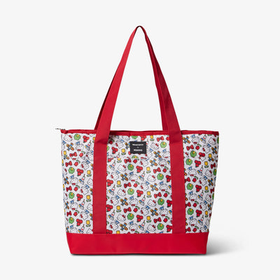 Front View | Hello Kitty Dual Compartment Tote Cooler Bag::::Holds up to 20 cans