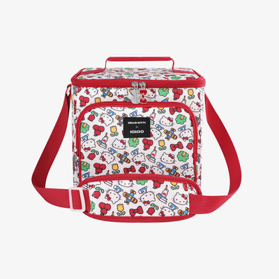 Front View | Hello Kitty Square Lunch Cooler Bag::::Holds up to 9 cans