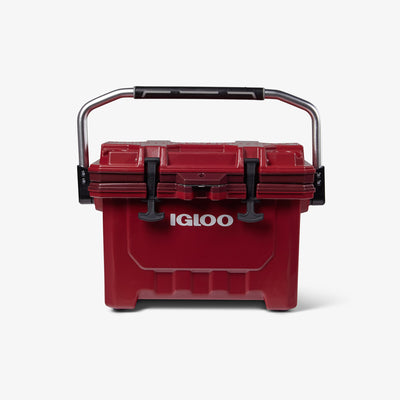 Front View | IMX 24 Qt Cooler::Bedrock Red::Insulated walls & lid