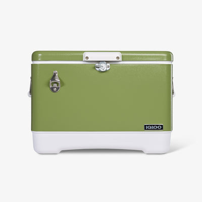 Front View | Legacy Stainless Steel 54 Qt Cooler::Avocado::Durable steel exterior