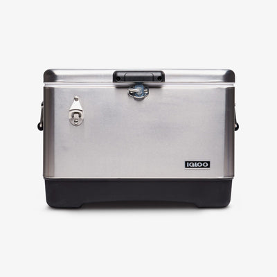 Large View | Legacy Stainless Steel 54 Qt Cooler::Old Stainless::Durable steel exterior