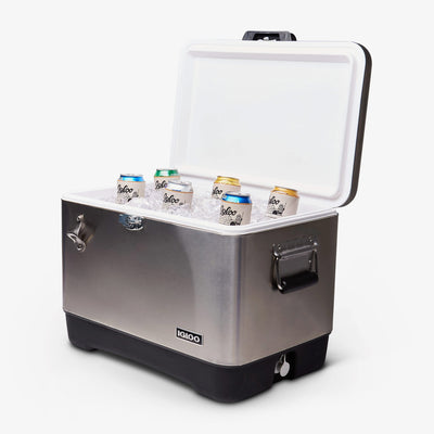 Open View | Legacy 54 Qt Cooler::Old Stainless::Advanced insulation