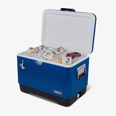 Open View | Legacy Stainless Steel 54 Qt Cooler::Blue::Ultratherm® Insulation