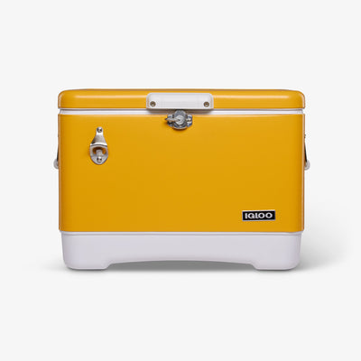 Front View | Legacy 54 Qt Cooler::Gold Canyon::Durable Steel Exterior