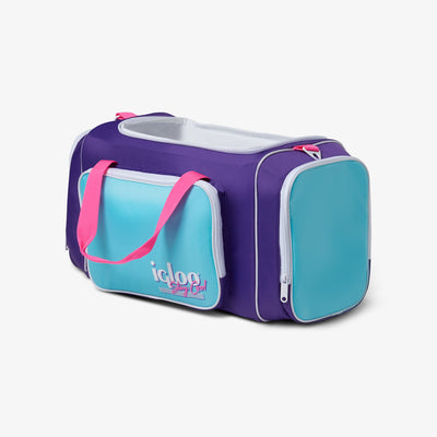 Open View | Retro Duffel Bag Cooler::Purple::Lightweight insulated liner