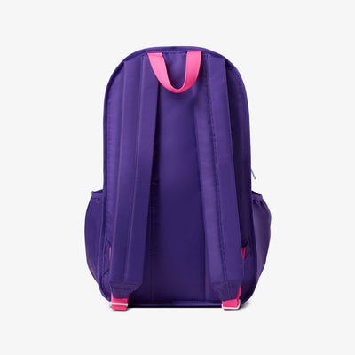 Back View | Retro Backpack Cooler::Purple::Adjustable backpack straps