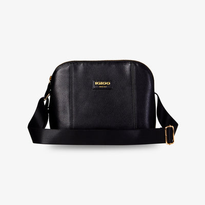 Front View | Igloo Luxe Crossbody Cooler Bag::Black::