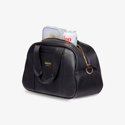 Packed View | Igloo Luxe Satchel Cooler Bag::Black::Insulated lining
