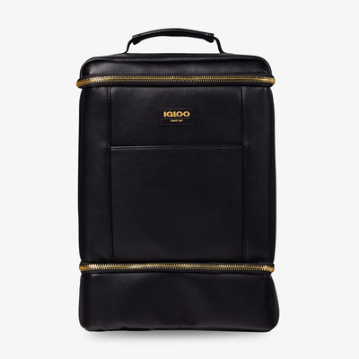 Front View | Igloo Luxe Dual Compartment Backpack::Black::