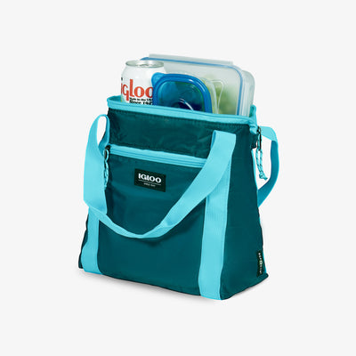 Open View | Packable Puffer 10-Can Cooler Bag::Teal::Up to 8 hours ice retention