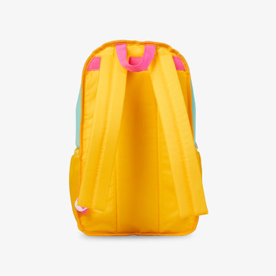 Strap View | Retro Backpack Cooler::Yellow::Adjustable backpack straps
