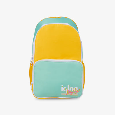 Front View | Retro Backpack Cooler::Yellow::