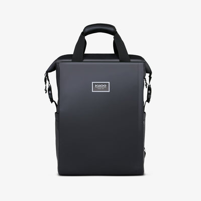 Front View | South Coast Snapdown 24-Can Backpack::Black::Water-repellent exterior