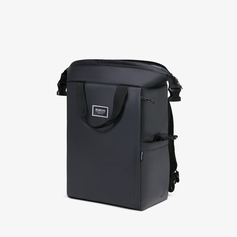 Pocket View | South Coast Snapdown 24-Can Backpack::Black::Exterior zipper pocket
