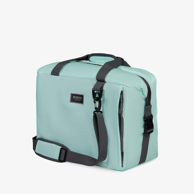 Strap View | South Coast Snapdown 36-Can Bag::Seafoam::Exterior zipper pocket