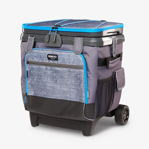 Angle View | Maxcold Fusion 36-Can Roller Bag