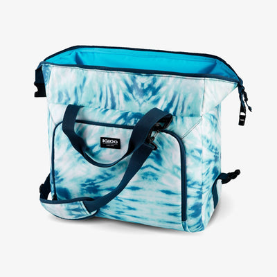 Unzipped View | Seadrift Snapdown 36-Can Bag::Tie-Dye