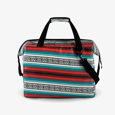 Back View | Seadrift Snapdown 36-Can Bag::Blanket Stripes