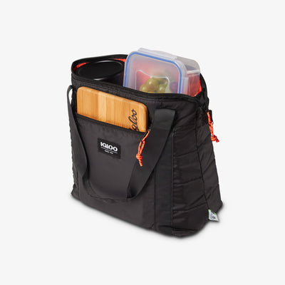 Open View | Packable Puffer 10-Can Cooler Bag::Black::Up to 8 hours ice retention