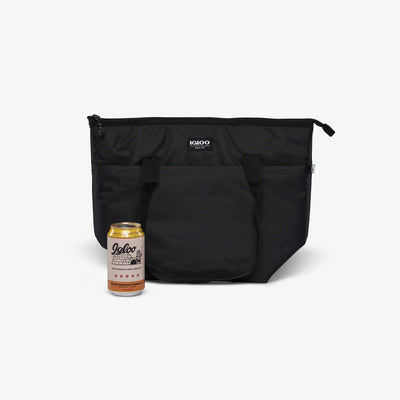 Size View | Repreve Avery Tote::Black::Holds up to 16 cans