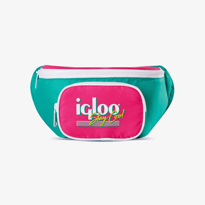 Large View | Retro Fanny Pack::Jade::Holds 3 cans