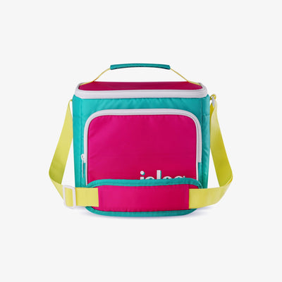 Large View | Retro Square Lunch Bag::Jade::Holds 9 cans