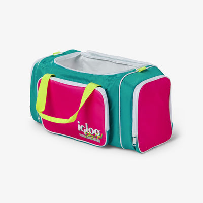 Open View | Retro Duffel Bag Cooler::Jade::Lightweight insulated liner