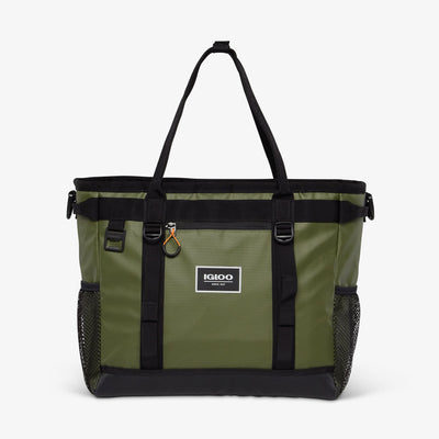 Front View | Pursuit 30-Can Tote::Chive::Water-repellent exterior