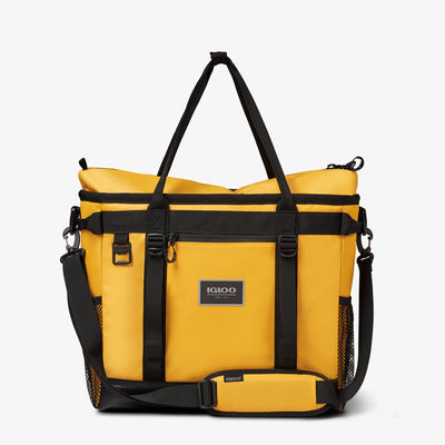 Front View | Pursuit 30-Can Tote::Yellow::Water-repellent exterior