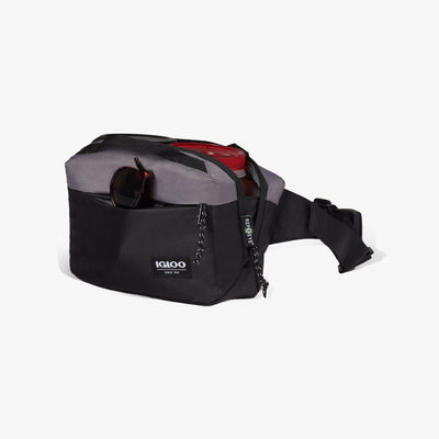 Open View | FUNdamentals Hip Pack Cooler Bag::Black/Castle Rock::Insulated liner