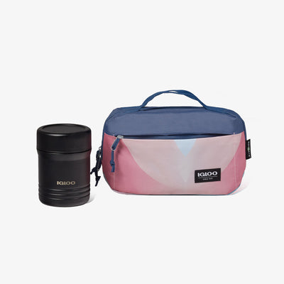 Size View | FUNdamentals Hip Pack Cooler Bag::Gradient Haze::Holds up to 3 cans
