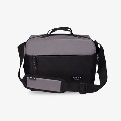 Front View | FUNdamentals Cube Cooler Bag::Black/Castle Rock::Made from recycled water bottles