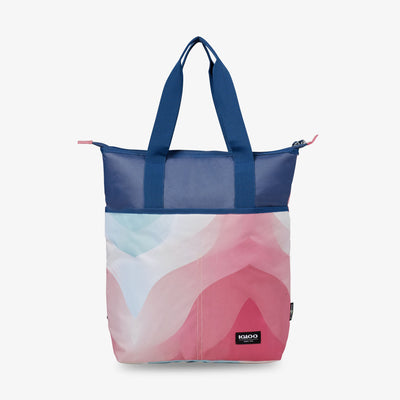 Front View | FUNdamentals Tote Cooler Backpack::Gradient Haze::Made from recycled water bottles