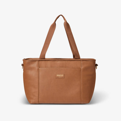 Front View | Igloo Luxe Tote Cooler Bag::Cognac::