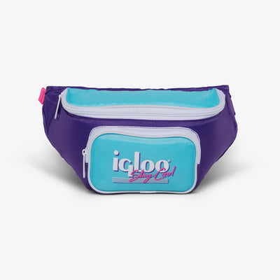 Large View | Retro Fanny Pack::Purple::Holds 3 cans