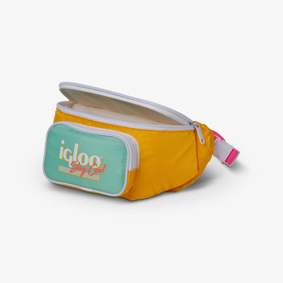 Top Pouch View | Retro Fanny Pack::Yellow