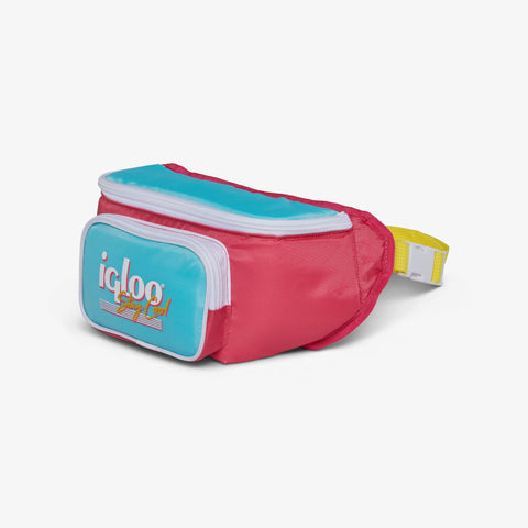 Angle View | Retro Fanny Pack::Watermelon::Adjustable waist strap