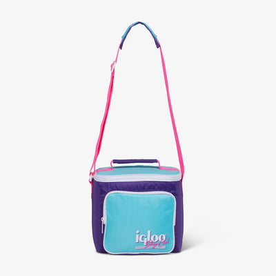 Handle View | Retro Square Lunch Bag::Purple::