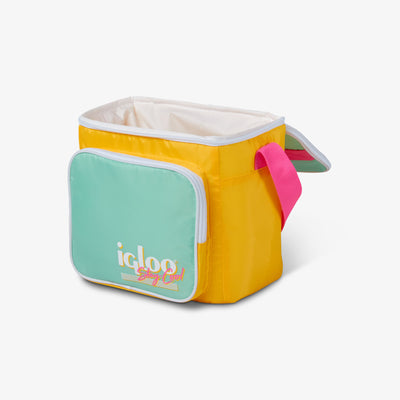Open View | Retro Square Lunch Bag::Yellow::Antimicrobial liner