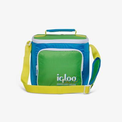 Large View | Retro Square Lunch Bag::Fiesta Blue::Holds 9 cans