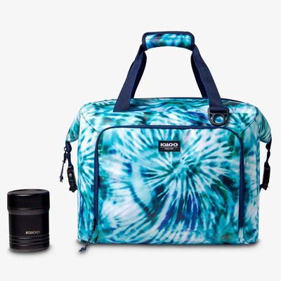 Size View | Seadrift Snapdown 36-Can Bag::Radial Tie-Dye