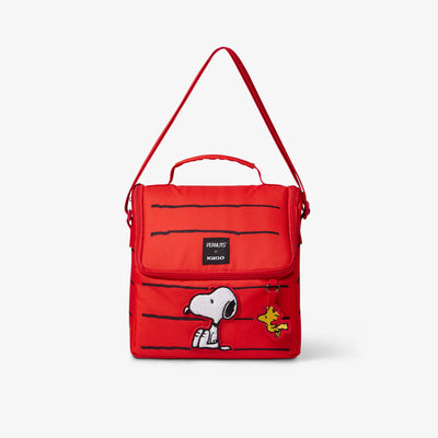 Strap Up View | Snoopy's House 16-Can Lunch Pail::::Adjustable shoulder strap