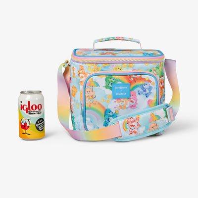 Size View | The Care Bears™ Clouds Square Lunch Bag::::Adjustable, padded shoulder strap